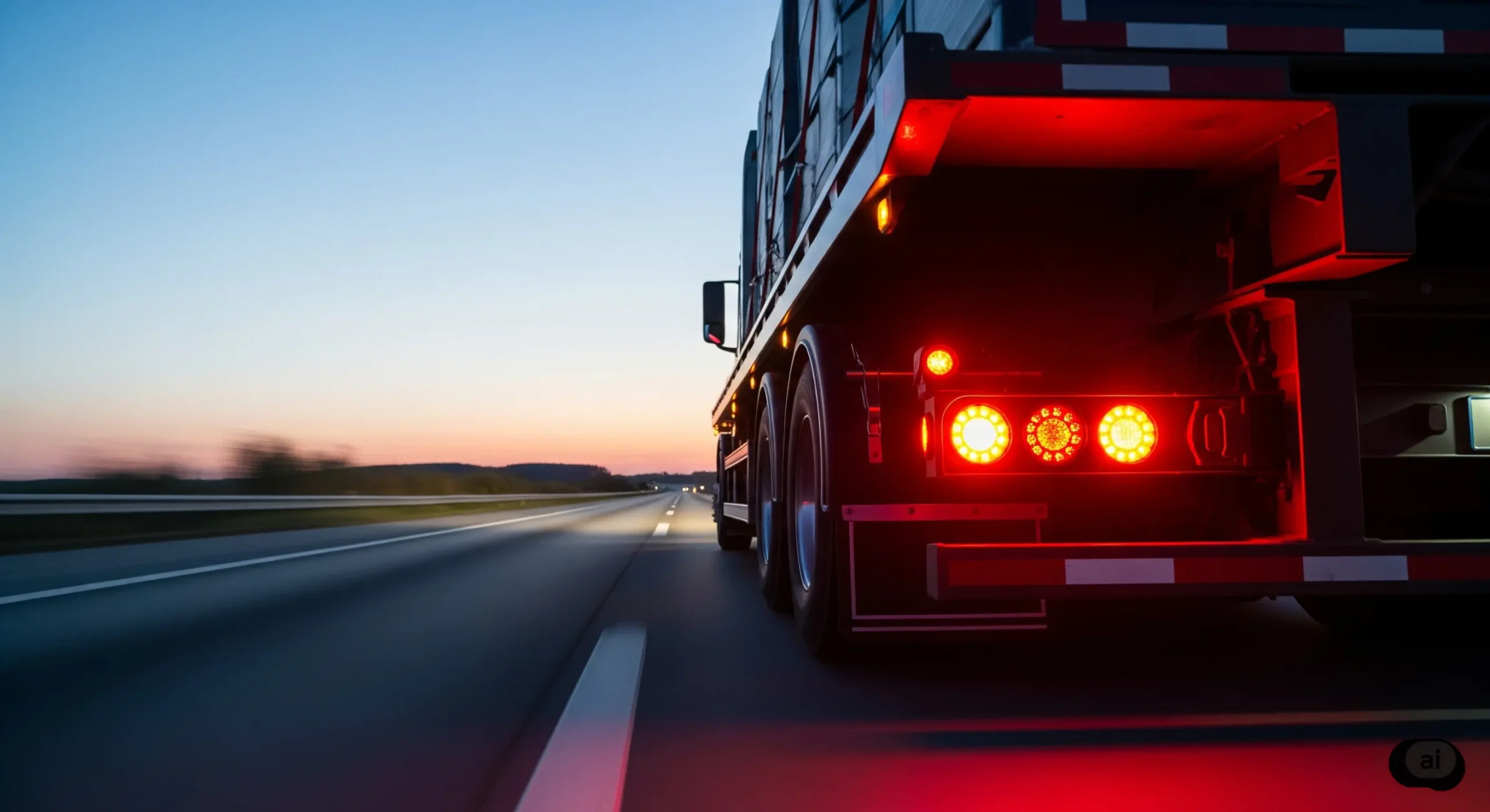 A hot shot truck on the highway, highlighting the urgent nature of expedited freight transport and critical cargo.